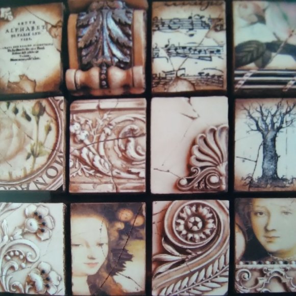 ANGEL *Signed iron bisque wash, Atlantis Tile, like Sid Dickens. *Rare & Retired - Picture 11 of 14